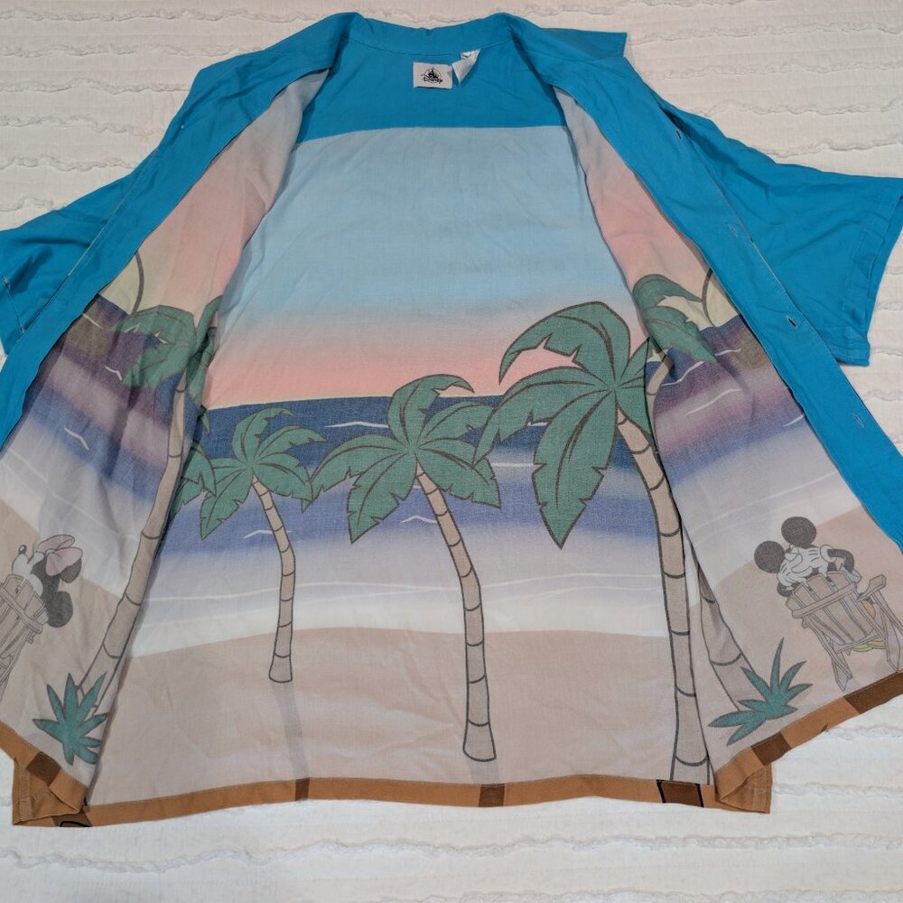 Disney Parks Mickey & Minnie Mouse Summer Camp Shirt | Sunset Beach Graphic | 3X - Picture 3 of 8